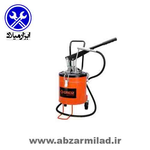 گریس پمپ سطلی دستی 5 کیلویی بدون چرخ گروز مدل VGP/5A