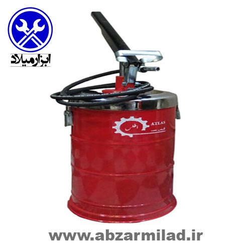 گریس پمپ سطلی دستی 10 لیتری اطلس
