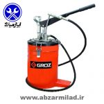 گریس پمپ سطلی دستی 10 کیلویی گروز بدون چرخ مدل VGP-10A