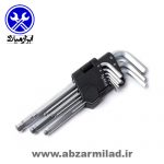 آچار آلن فوق بلند سر گرد 9 عددی AKT مدل H139BK