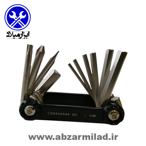 آچار دوچرخه چاقویی 10 کاره AKT مدل BKFL10