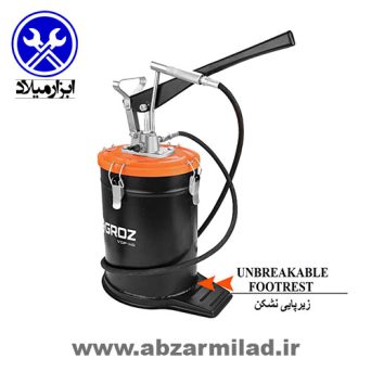 گریس پمپ سطلی 8 کیلویی فشار قوی بدون چرخ گروز مدل Groz-VGP/HD/8A